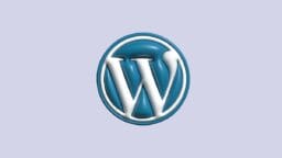 a blue and white wordpress logo