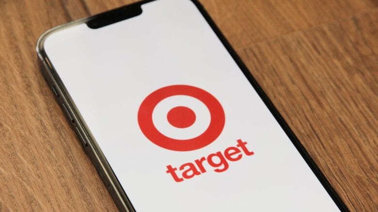 a cell phone with the target logo on it