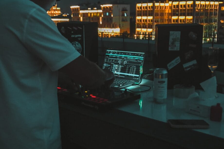 a person using a laptop