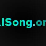 Text AISong.org in bold turquoise letters on a black background.