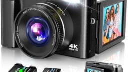 4K Digital Camera for Photography Autofocus, 2024 Latest 48MP Vlogging Camera for YouTube with SD Card, 2 Batteries, 3