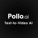White text on a black background reads Pollo.ai Text-to-Video AI in bold and regular font styles.