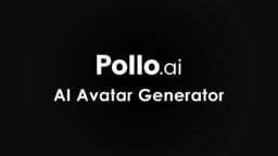 White text on a black background reads Pollo AI Avatar Video Generator.