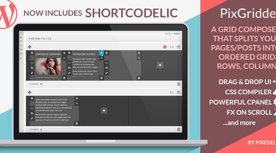 PixGridder Pro Page Grid Composer for Wordpress